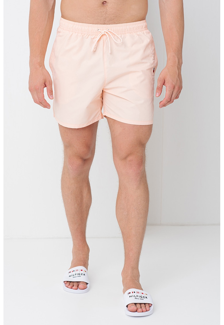 Oferte la Pantaloni scurti de baie cu talie ajustabila - Piersica