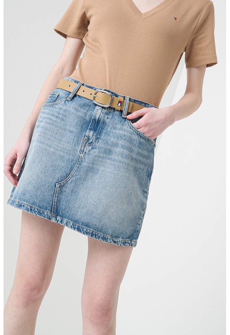 Oferte la Fusta mini de denim - Albastru deschis