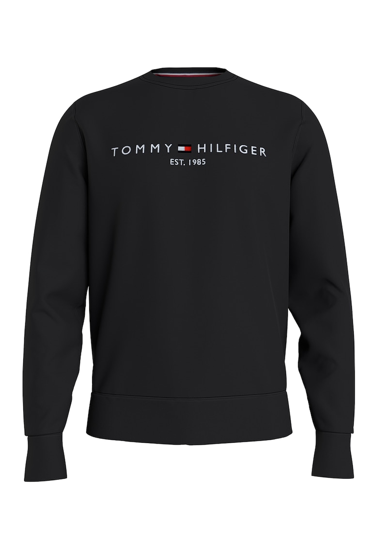 Oferte la Bluza de trening din amestec de bumbac organic cu logo - Negru