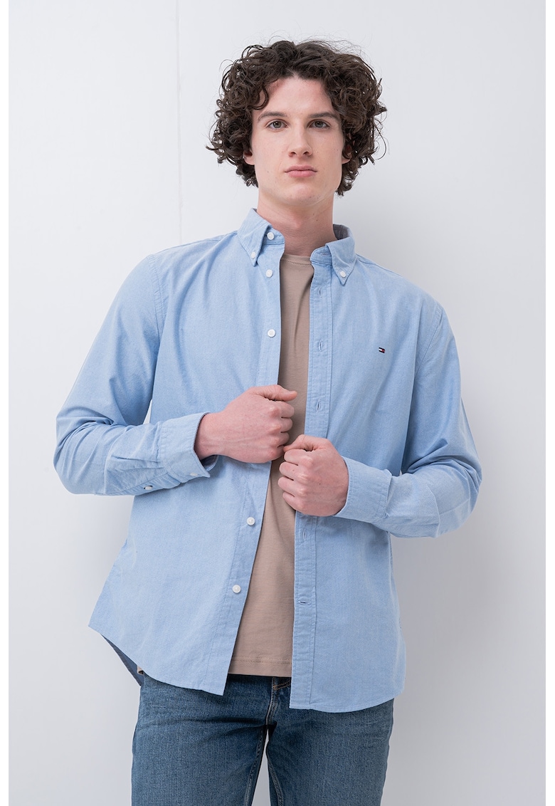 Oferte la Camasa Oxford regular fit Heritage - Albastru deschis melange