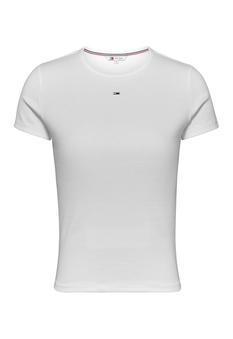 Oferte la Tricou slim fit striat - Alb