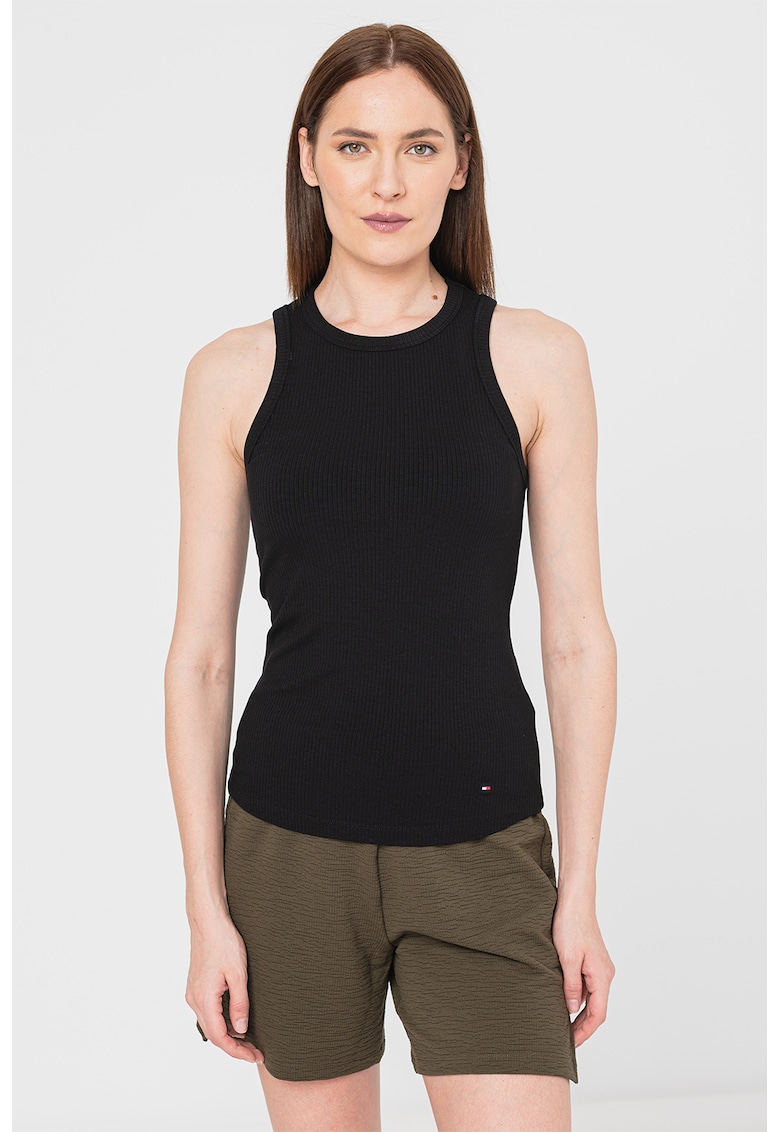 Oferte la Top slim fit cu striatii - Negru