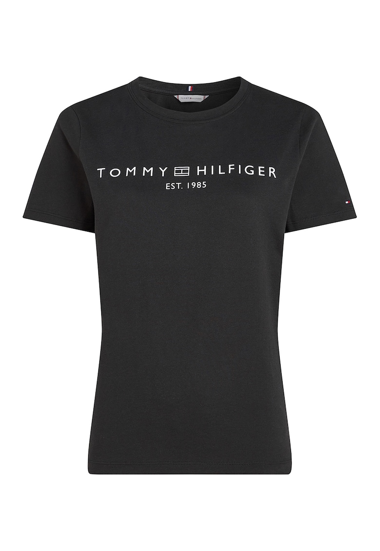 Oferte la Tricou din bumbac cu imprimeu logo - Alb/Negru