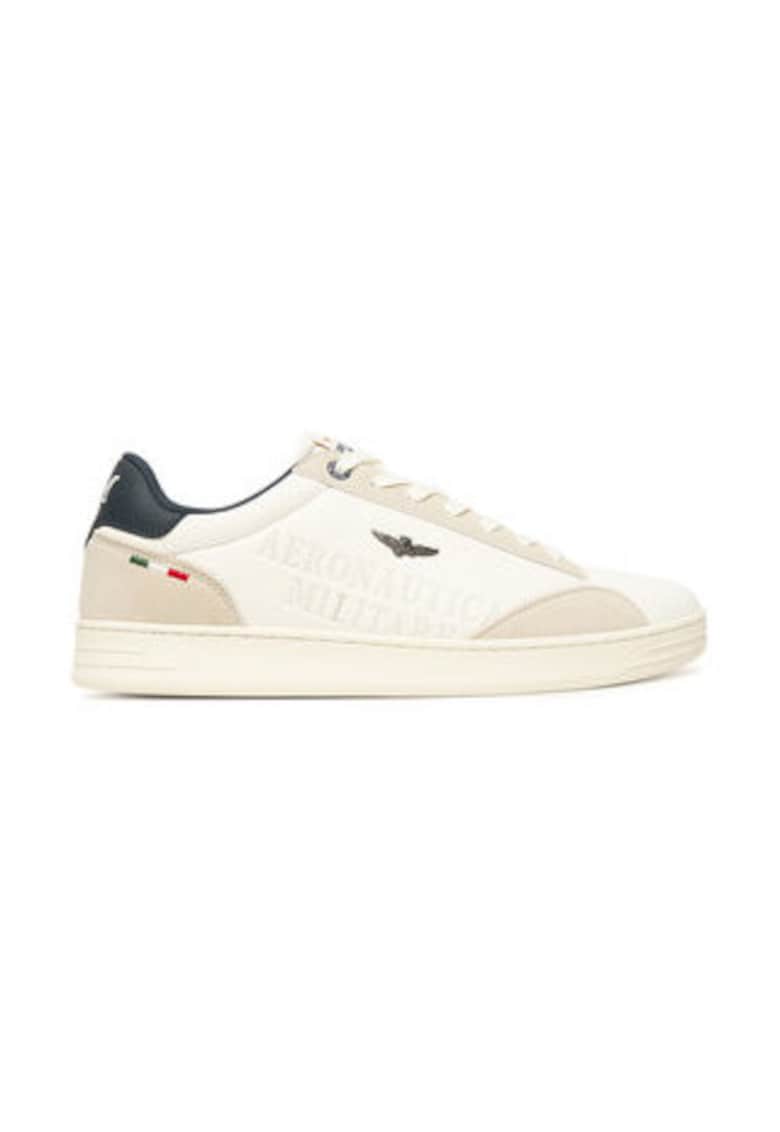 Oferte la Tenisi barbatesti - Aeronautica imitatie de piele - Alb