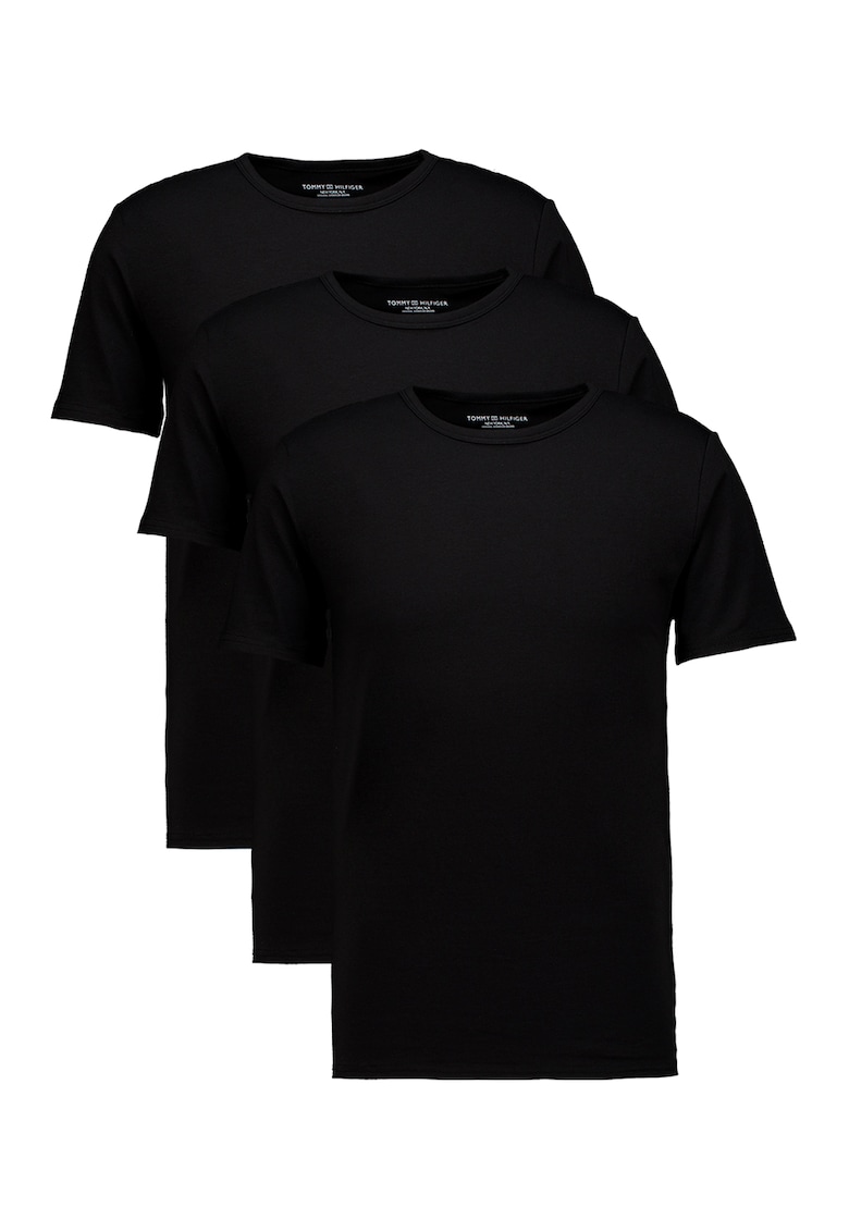 Oferte la Set de tricouri de casa din amestec de bumbac - 3 piese - Negru