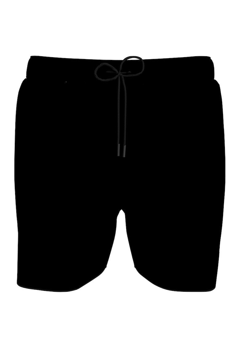 Oferte la Pantaloni scurti de baie cu talie ajustabila - Negru