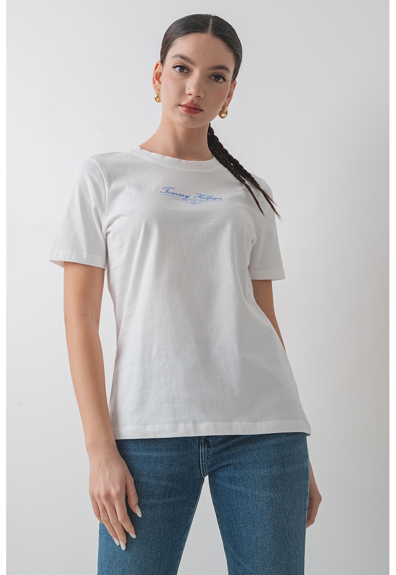 Oferte la Tricou de bumbac cu imprimeu logo - Albastru pastel/Alb optic