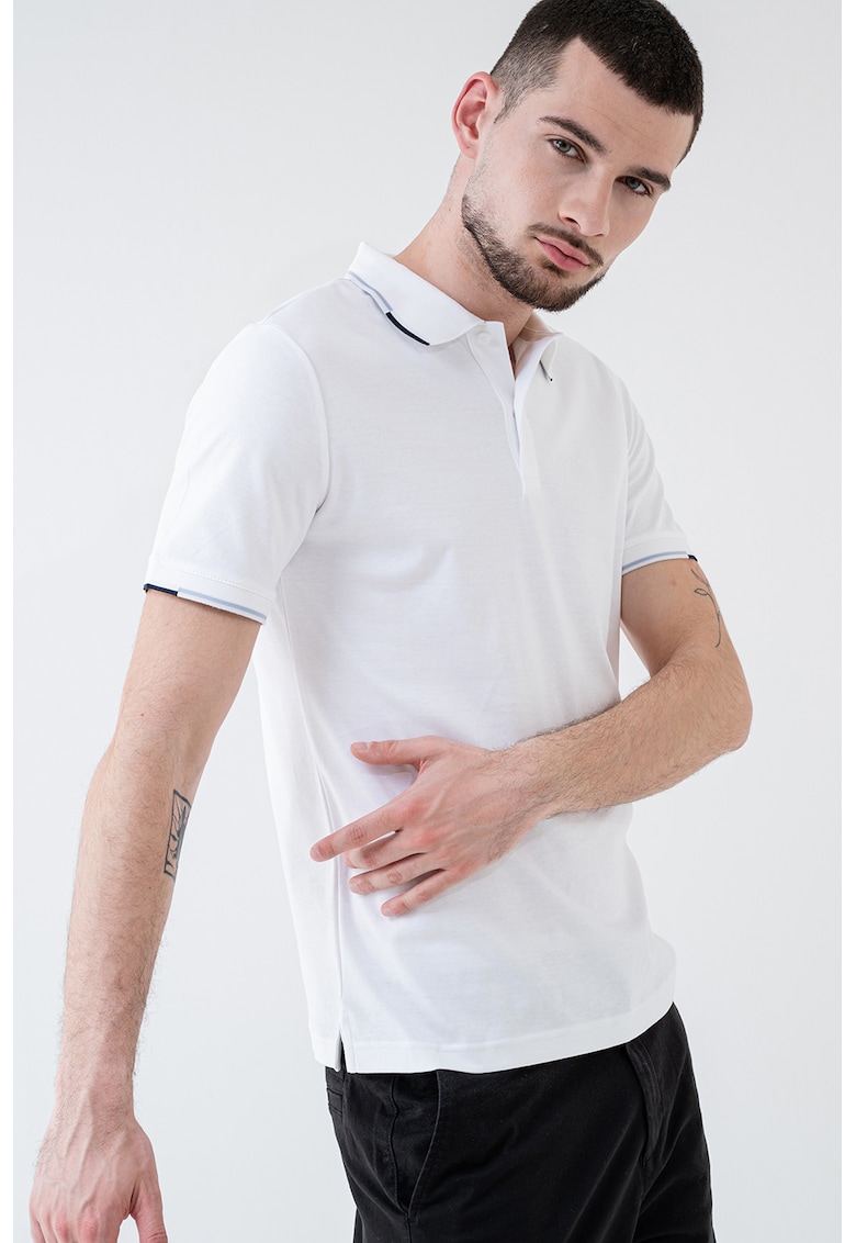 Oferte la Tricou polo de bumbac organic - Alb murdar