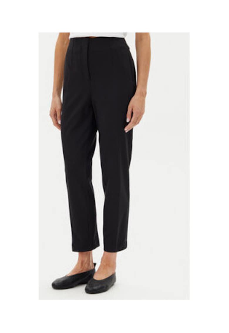 Oferte la Pantaloni din stofa dama -  Negru - 67% viscoza - 28% poliamida - 5% elastan -