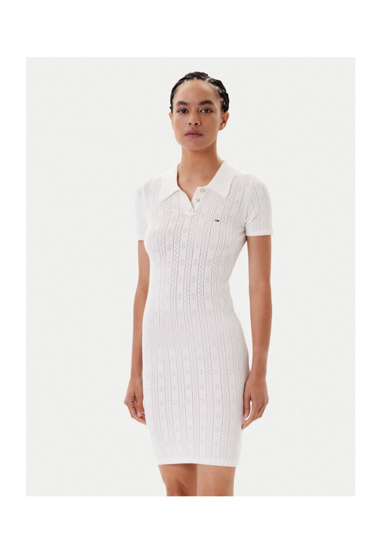 Oferte la Rochie tricotata de dama -  ecru - 50% viscoza - 28% poliester - 22% poliamida -