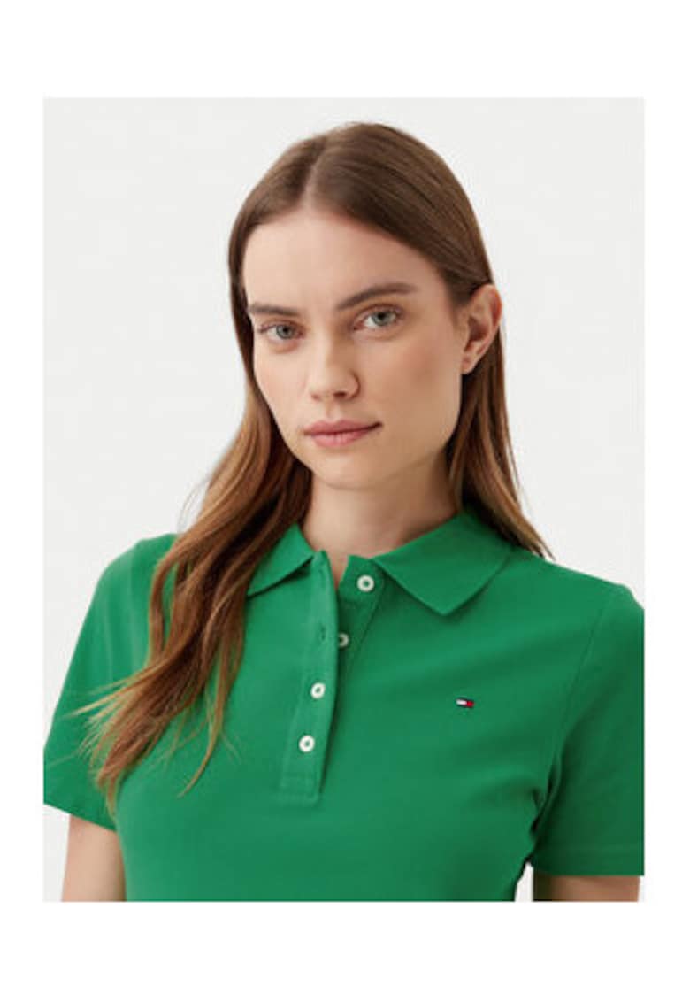 Oferte la Polo Dama -  Verde - 96% bumbac organic - 4% elastan