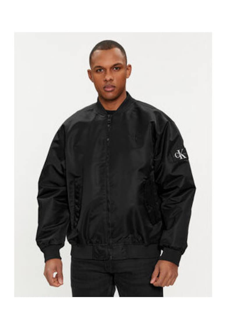 Oferte la Geaca bomber barbati -  negru - 100% poliamida reciclata -