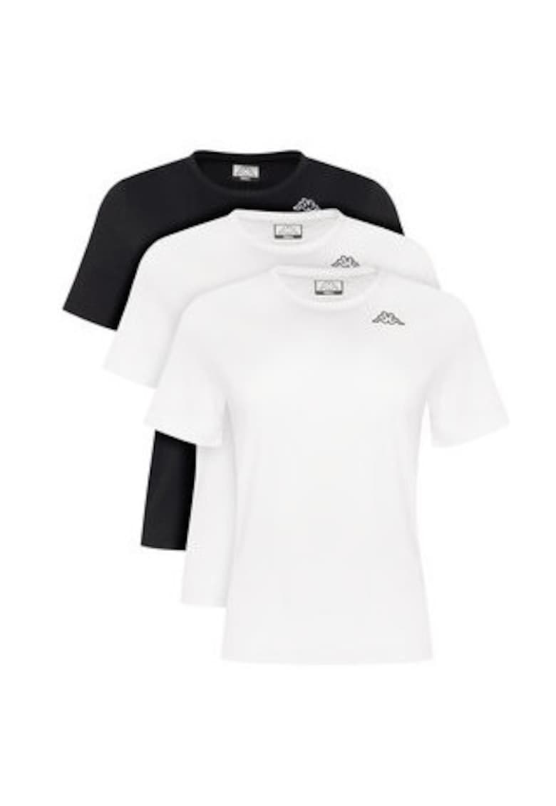 Oferte la Set 3 tricouri dama -  alb - negru - 100% bumbac