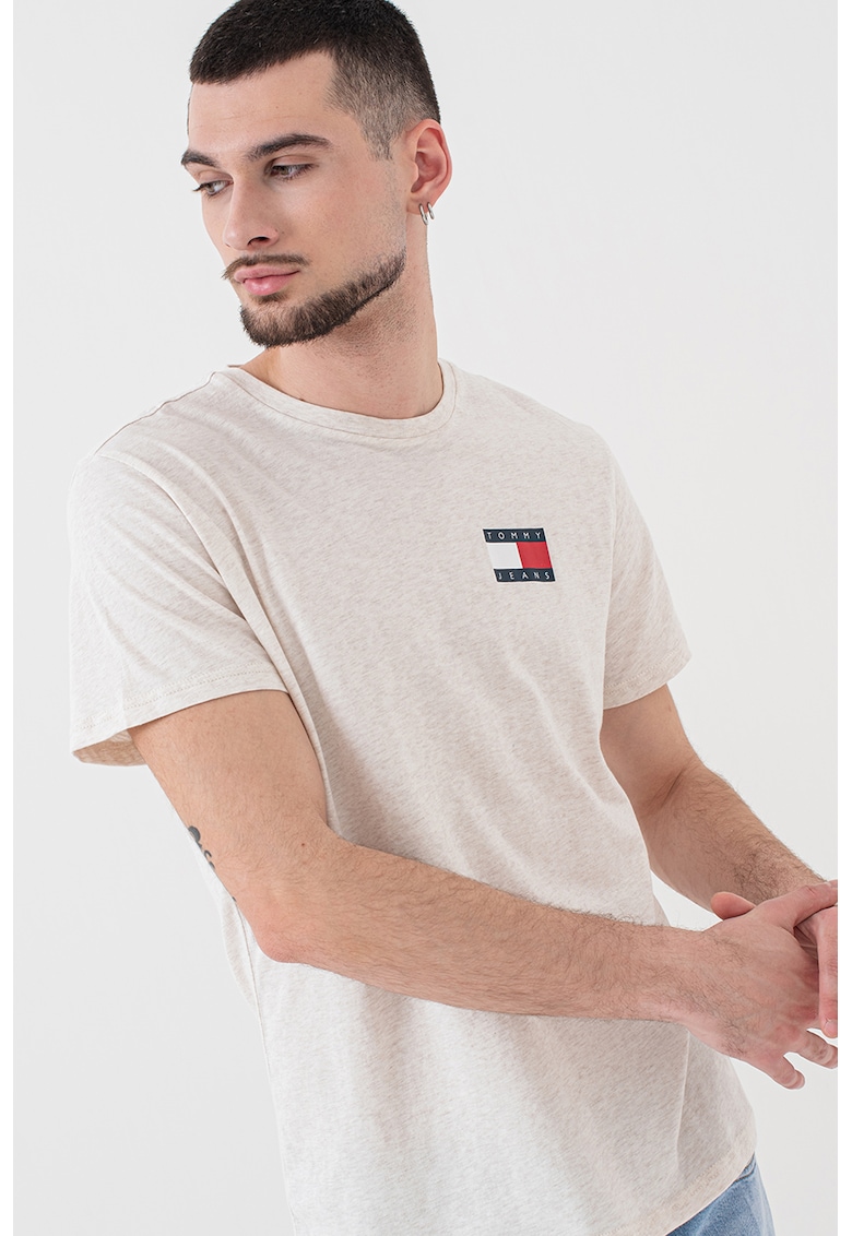 Oferte la Tricou slim-fit cu imprimeu logo - Alb murdar