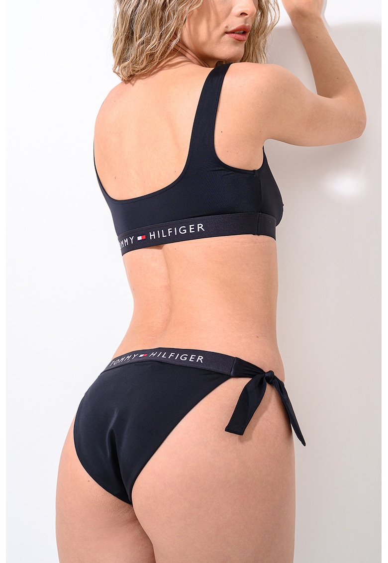 Oferte la Slip brazilian cu snururi laterale - Negru stins