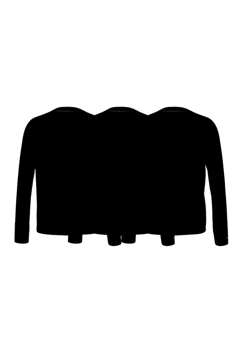 Oferte la Set de bluze slim fit de casa - 3 piese - Negru