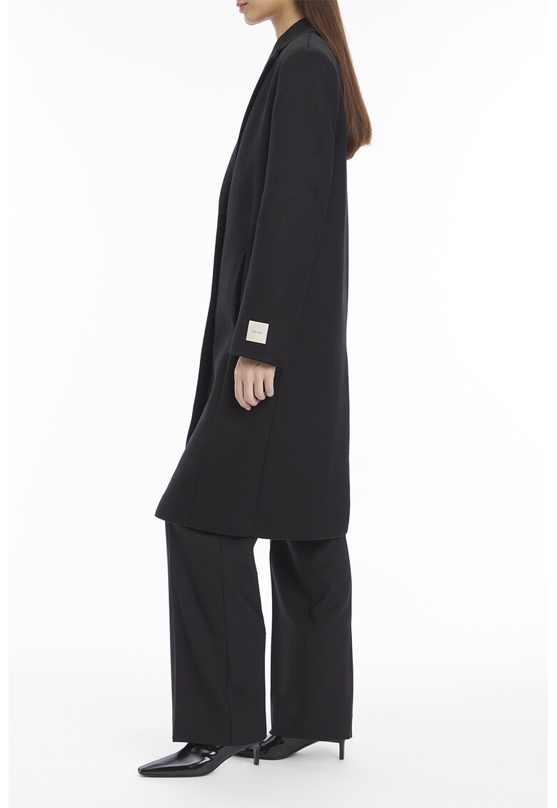 Oferte la Palton relaxed fit din amestec de lana - Negru