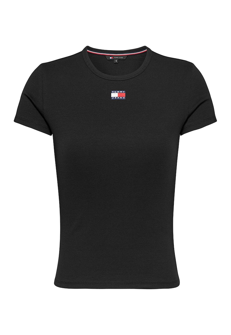 Oferte la Tricou slim fit striat - Negru