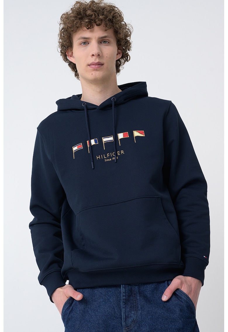 Oferte la Hanorac din bumbac cu logo - Bleumarin