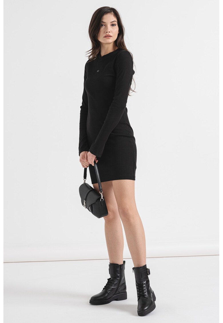 Oferte la Rochie scurta cu croiala cambrata - Negru