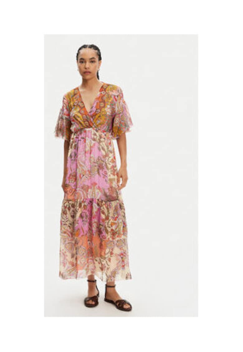 Oferte la Rochie de vara Dama -  multicolor - 70% viscoza - 30% matase