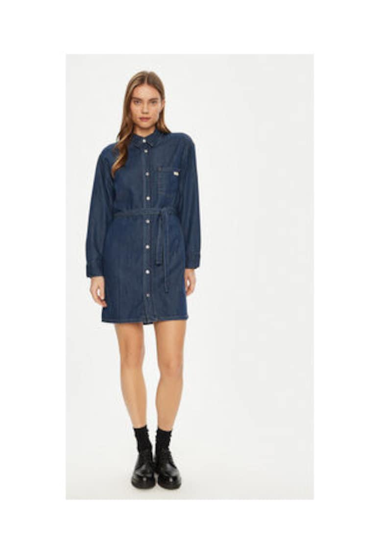 Oferte la Rochie din denim Dama -  bleumarin - 50% bumbac - 40% lyocell - 10% modal -