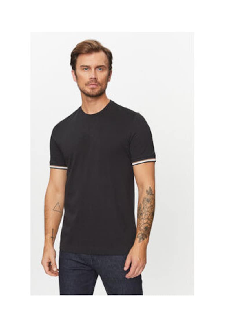 Tricou barbati -  negru - 100% bumbac -