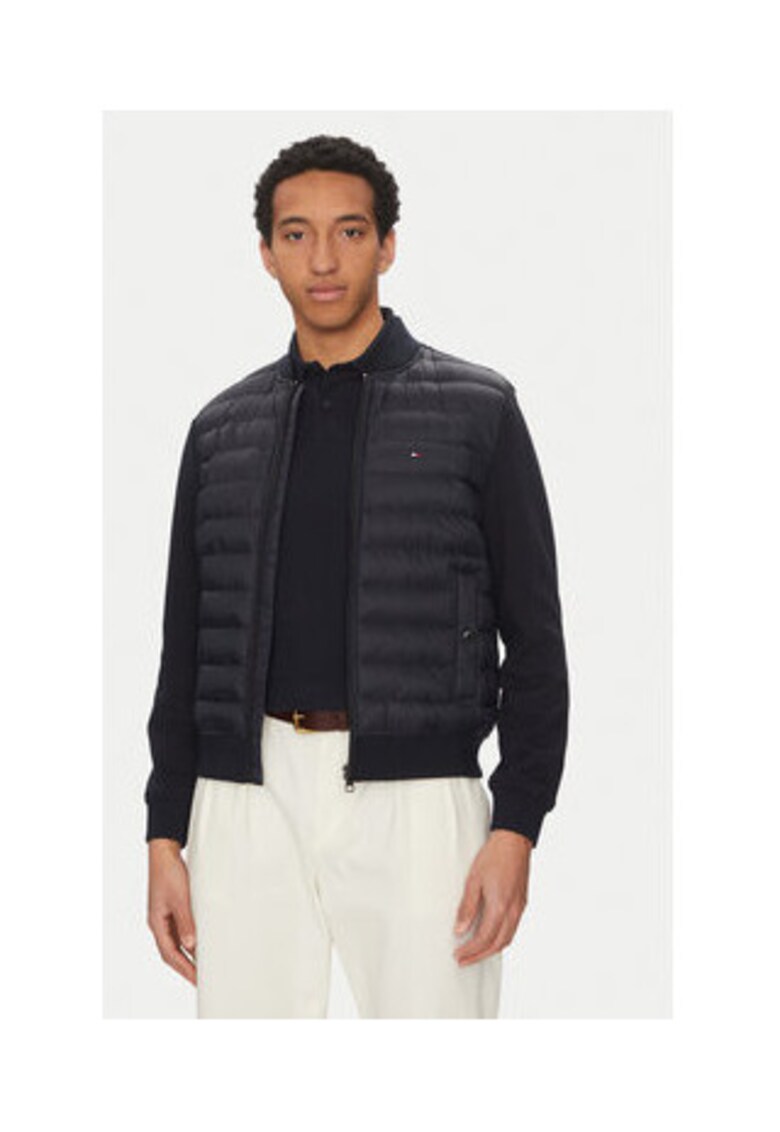 Oferte la Geaca bomber barbati -  bleumarin - 100% poliamida - 72% bumbac organic - 28% poliester