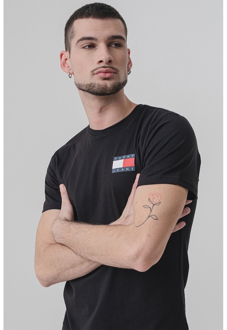 Oferte la Tricou slim-fit cu imprimeu logo - Negru
