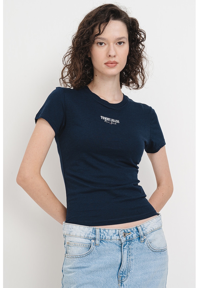 Oferte la Tricou slim fit cu imprimeu logo - Albastru ultramarin