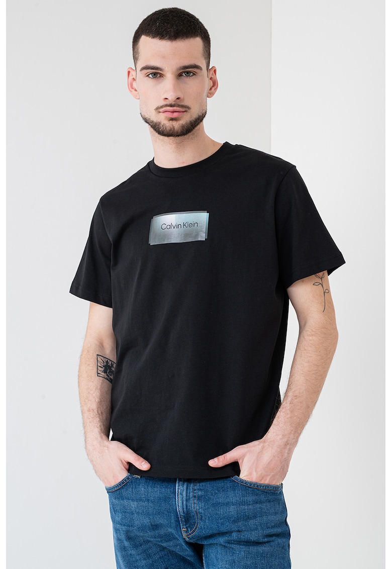 Oferte la Tricou din bumbac organic cu logo - Negru