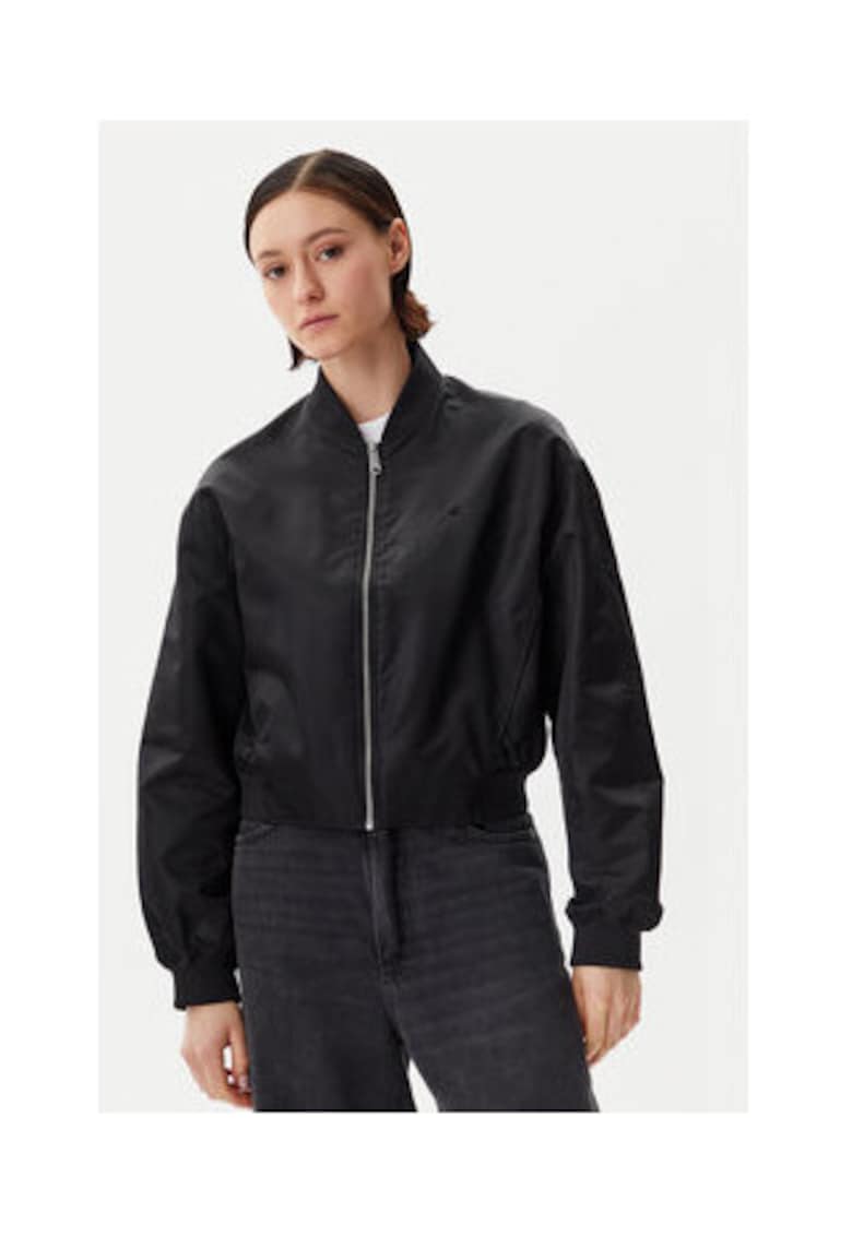 Oferte la Geaca bomber dama  negru - nylon reciclat -