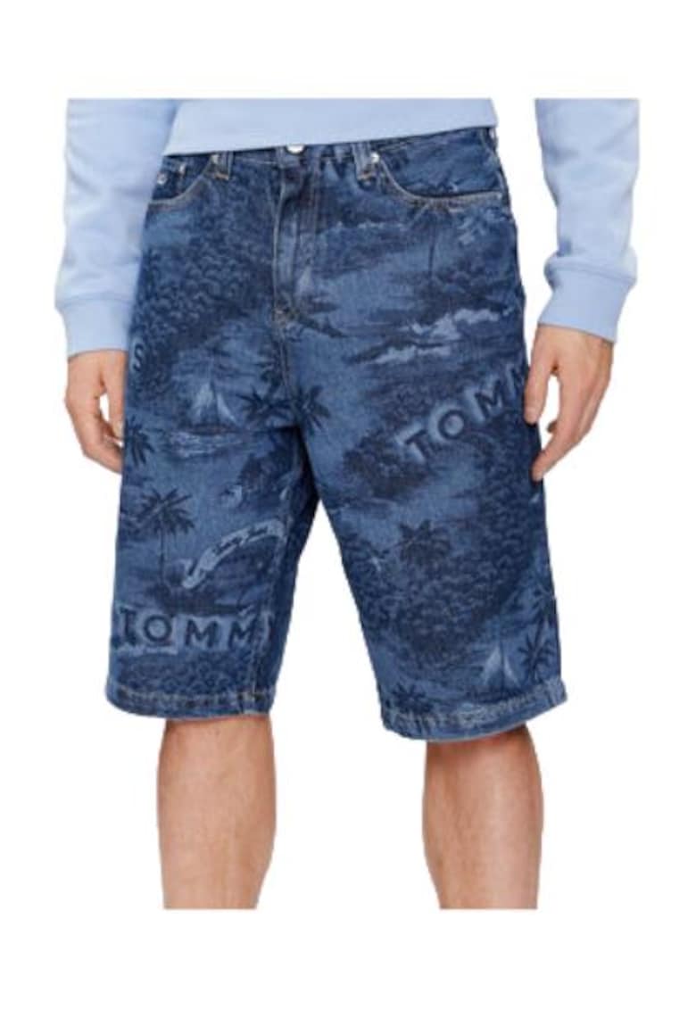 Oferte la Blugi scurti barbati -  bumbac - albastru