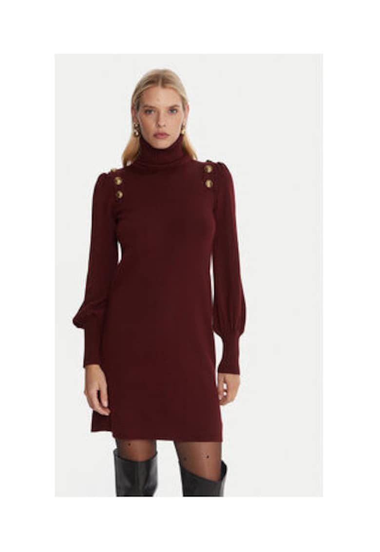 Oferte la Rochie tricotata de dama -  bordeaux - 100% lana -