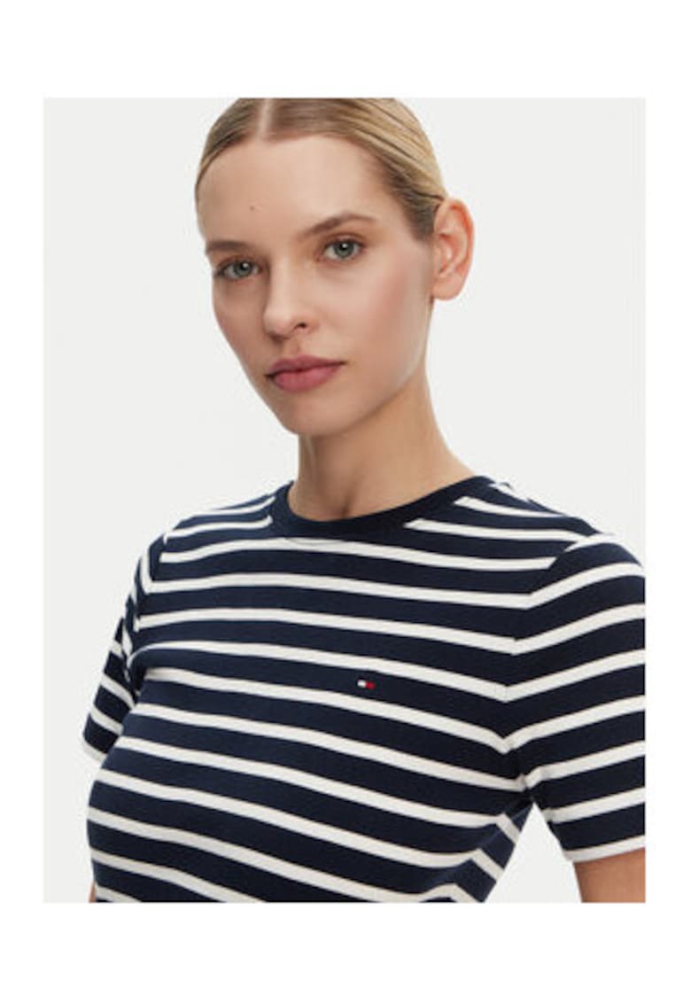 Oferte la Tricou dama  bumbac - bleumarin/alb -