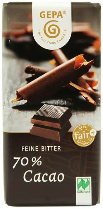 Oferte la Ciocolata neagra bio 70% cacao, 40g Gepa