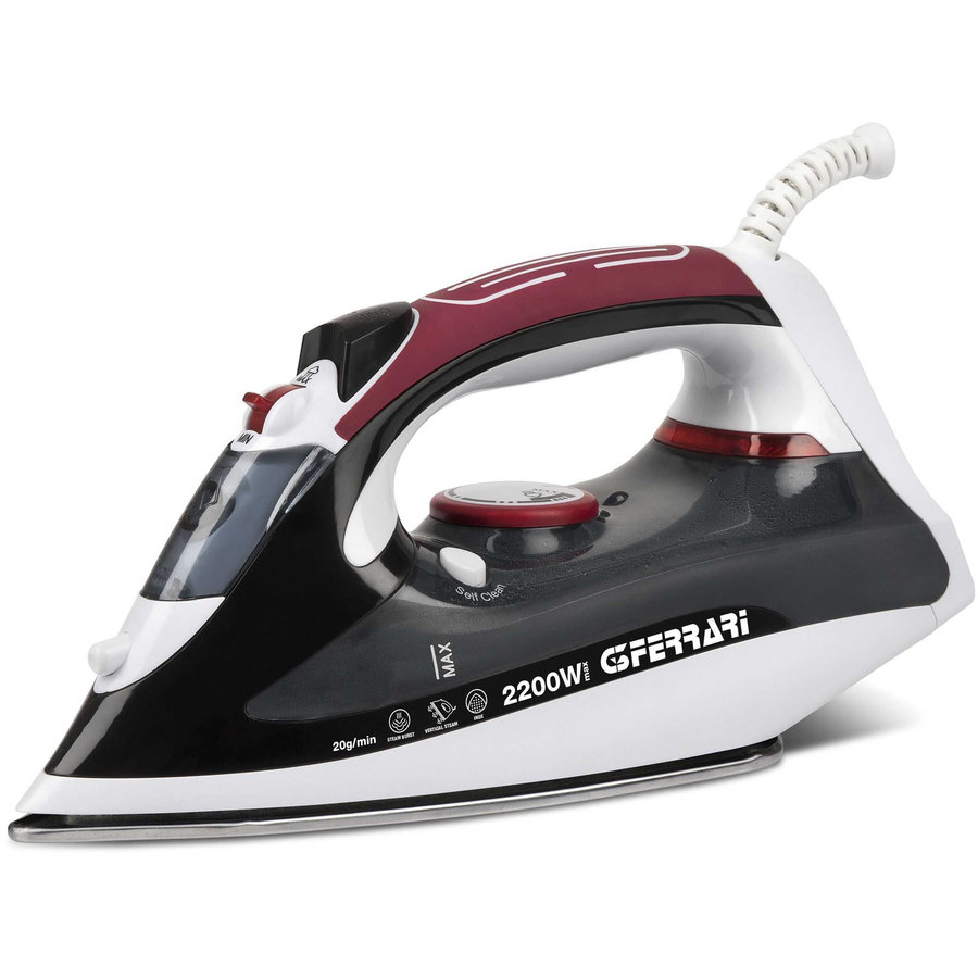 Oferte la Fier de calcat G40017 Califfo 2200W 280ml Talpa Otel Inoxidabil Alb / Negru