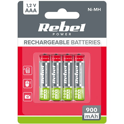 Oferte la ACUMULATORI NI-MH AAA R3 900MAH BLISTER 4 BUC REBEL