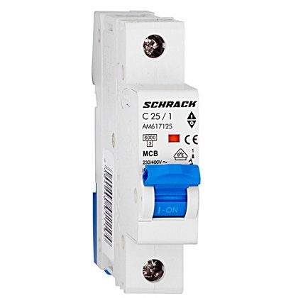 Oferte la Siguranta automata AMPARO, 1P, 25A, Curba C, 6kA, Schrack AM617125