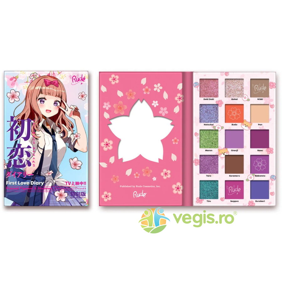 Oferte la Paleta de Farduri pentru Pleoape cu Pigmenti Presati, First Love Diary, Manga Collection 15 nuante