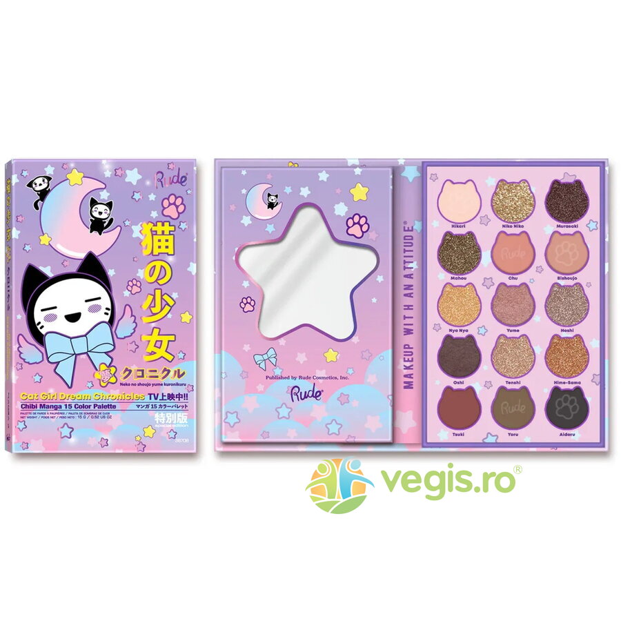 Oferte la Paleta de Farduri pentru Pleoape Cat Girl Dream Chronicles, Chibi Manga Collection 15 nuante