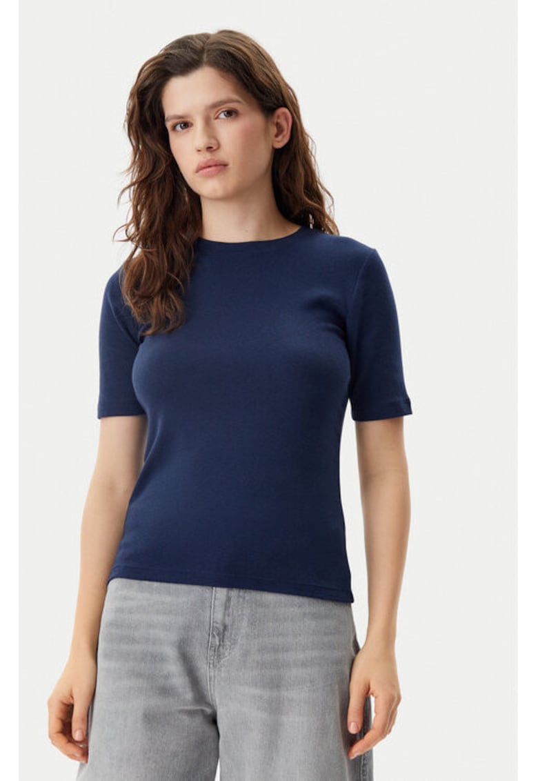 Tricou dama -  305290168 - Bumbac/Modal - Albastru - Albastru