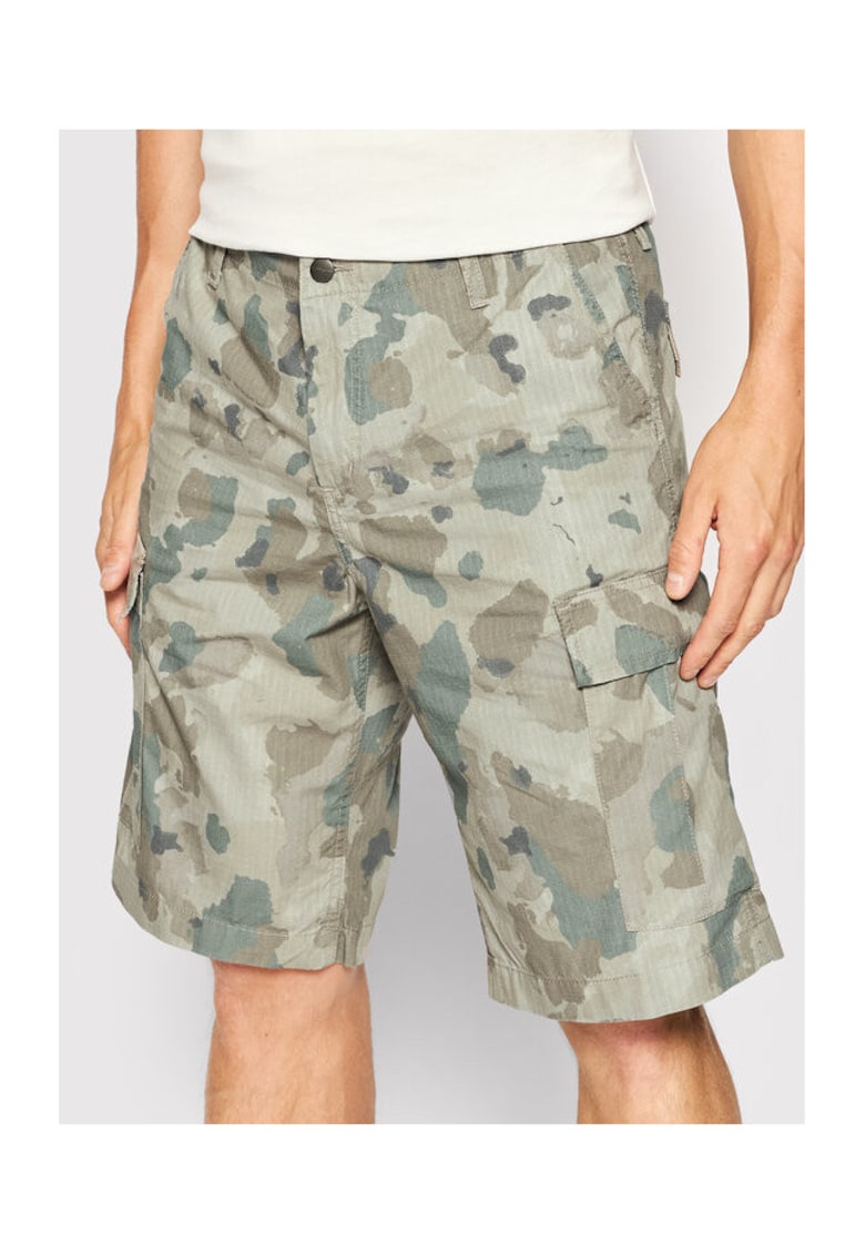 Oferte la Pantaloni scurti barbati -  300977743 - Bumbac - Verde - Verde
