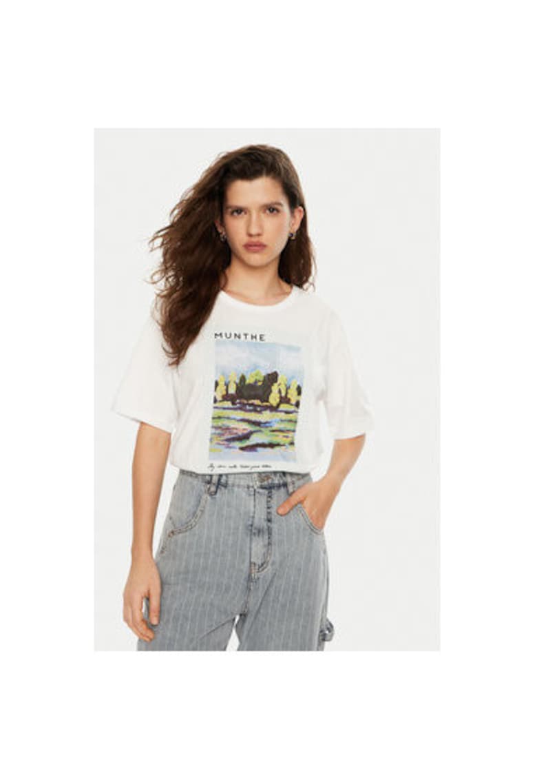 Oferte la Tricou dama -  304891502 - Bumbac organic - Alb - Alb
