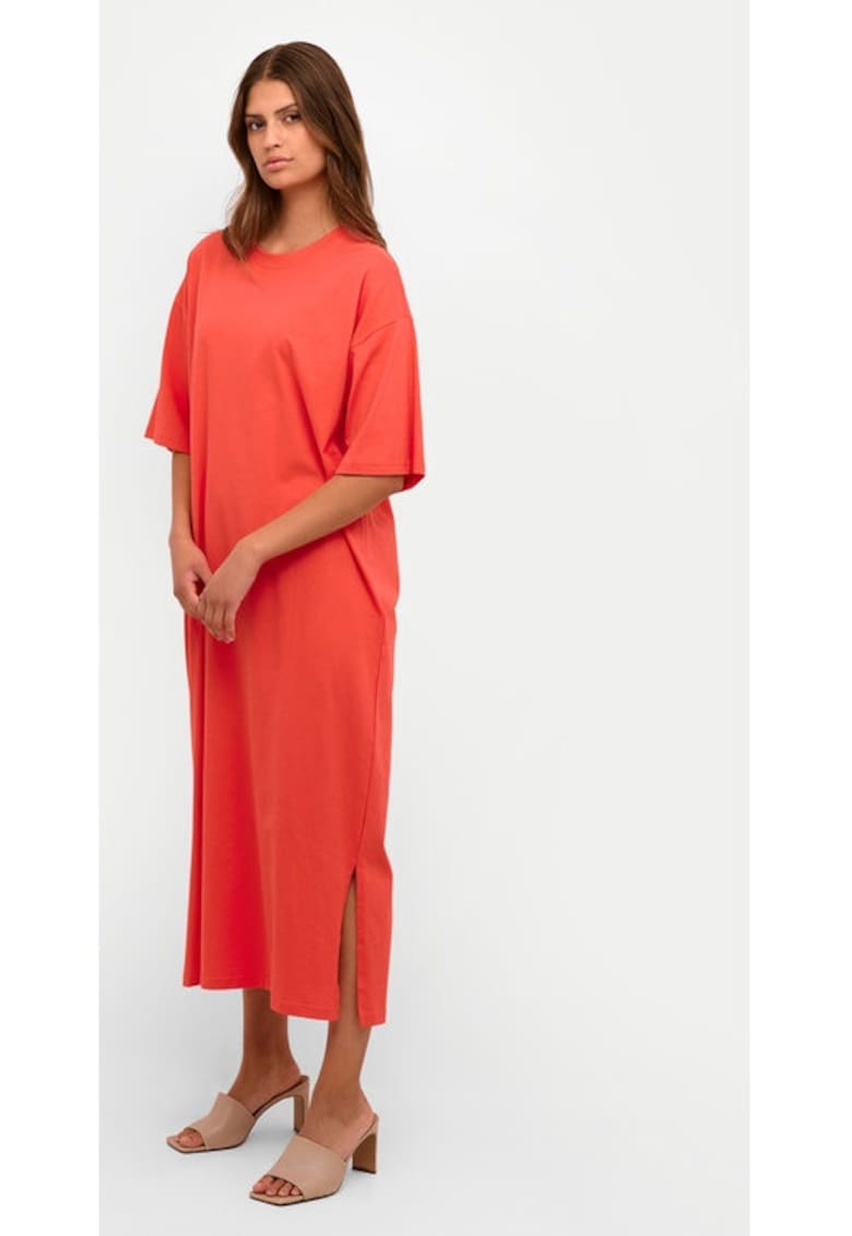 Oferte la Rochie dama -  Rosu - Bumbac