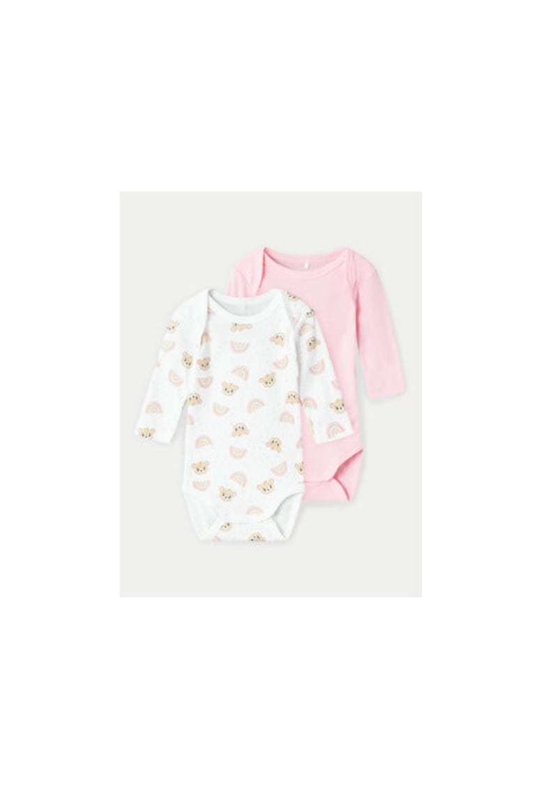 Oferte la Set 2 body-uri fete -  304434488 - Bumbac organic/Bumbac - Alb - Alb