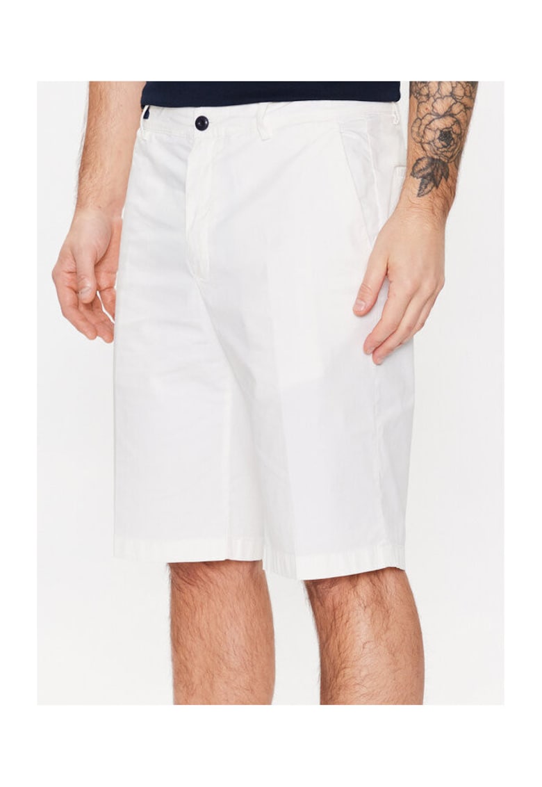 Pantaloni scurti barbati -  302009589 - Bumbac/Nylon - Alb - Alb