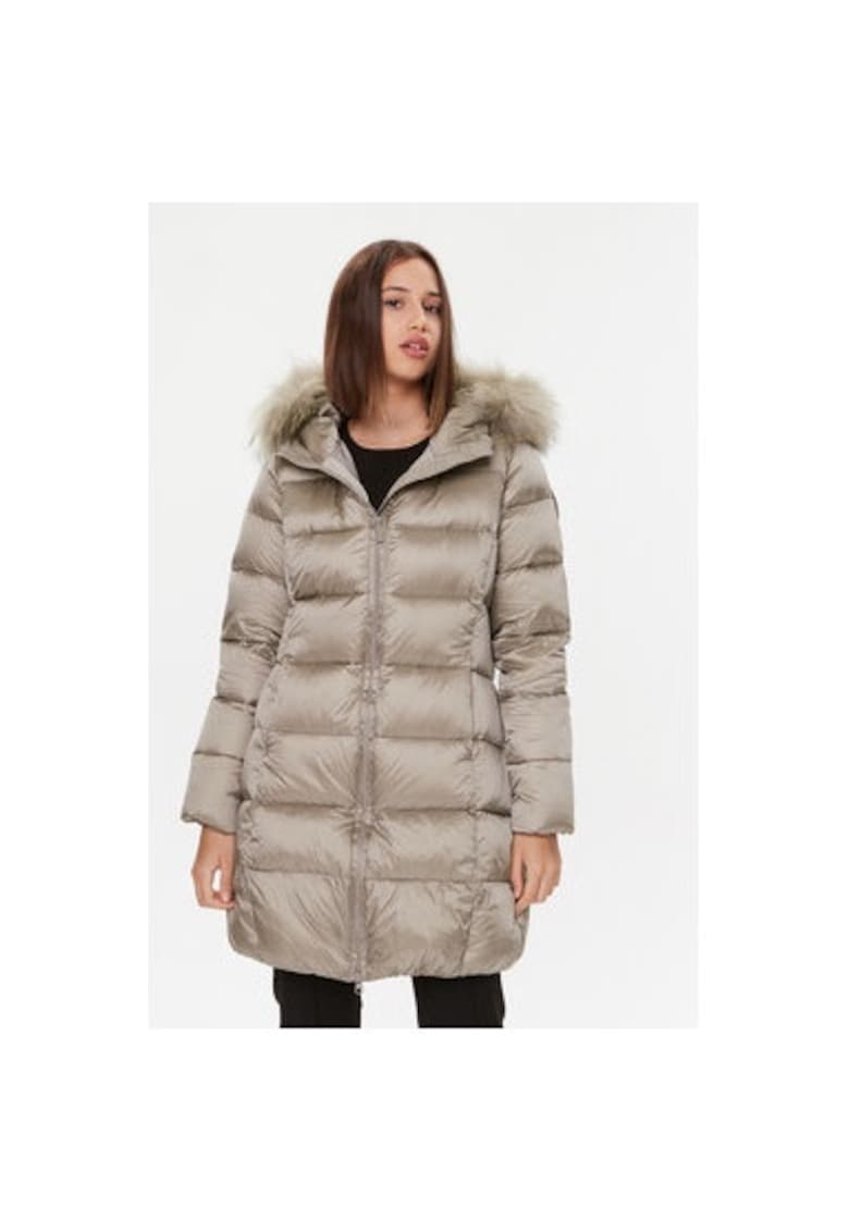Oferte la Geaca dama -  303225148 - Nylon/Blana naturala - Bej - Bej
