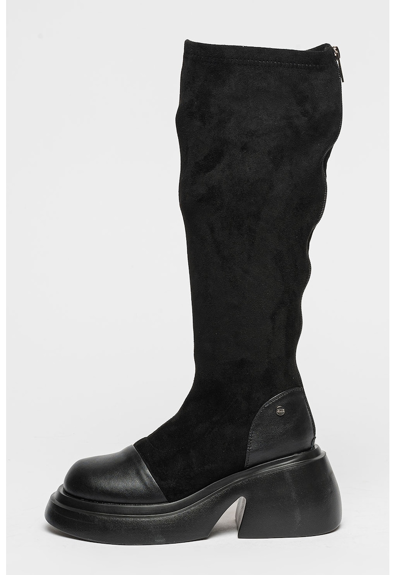 Oferte la Cizme cu toc masiv - Negru