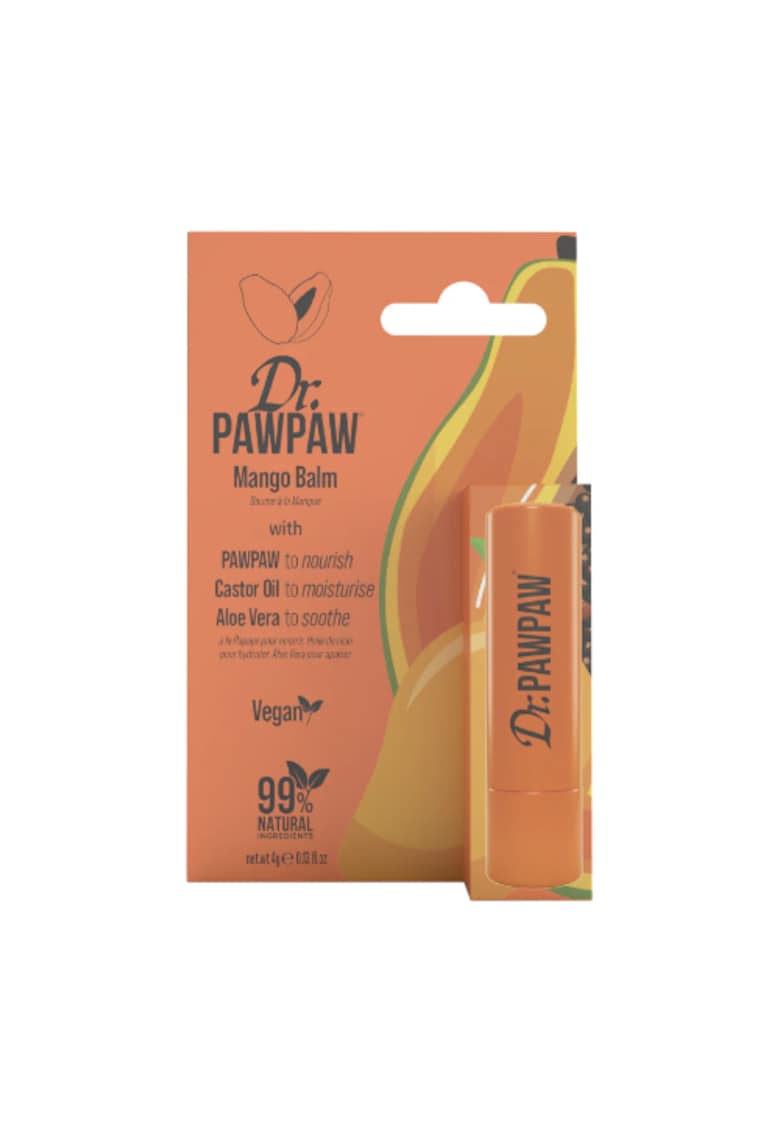 Oferte la Balsam stick pentru buze - cu aroma de mango si pawpaw - ulei de ricin si aloe vera -  4 g